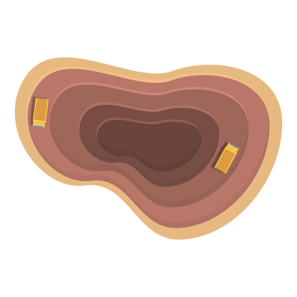 Bodenmine Symbol Cartoon-Vektor. LKW-Bau vektor