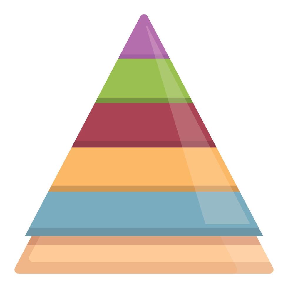 bunter montessori-pyramidenikonen-karikaturvektor. Holzspielzeug vektor