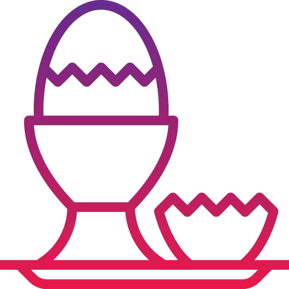 gekochtes Ei Diät Ernährung Frühstück - Farbverlauf-Symbol vektor