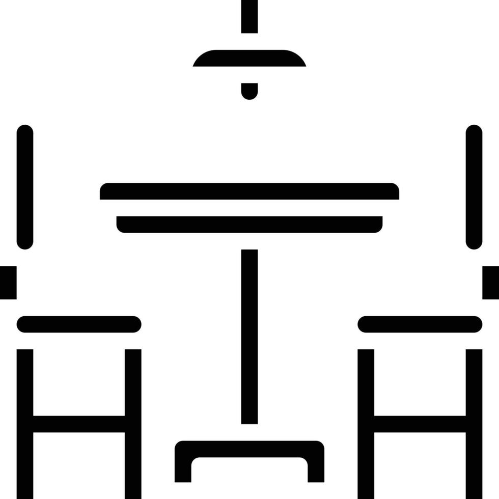 tisch essen essen treffen küche - solide ikone vektor