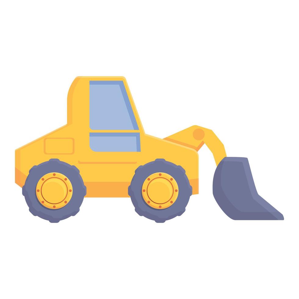 bulldozer ikon tecknad serie vektor. mina grävmaskin vektor