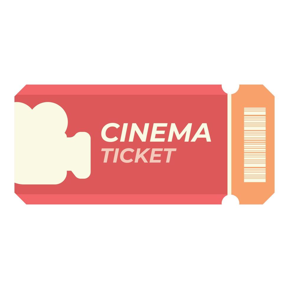 Papierticket-Symbol Cartoon-Vektor. Kinokarte vektor