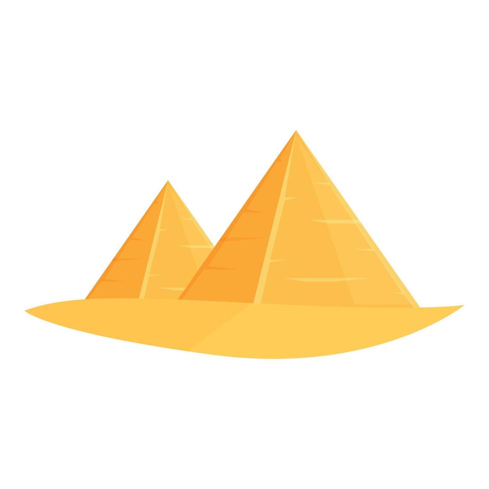 ägyptische Pyramide Symbol Cartoon-Vektor. Ägypten Wüste vektor