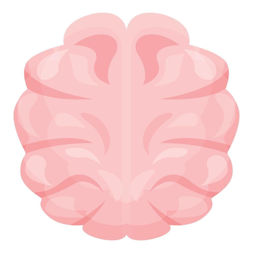 mänsklig hjärna ikon, tecknad serie stil vektor