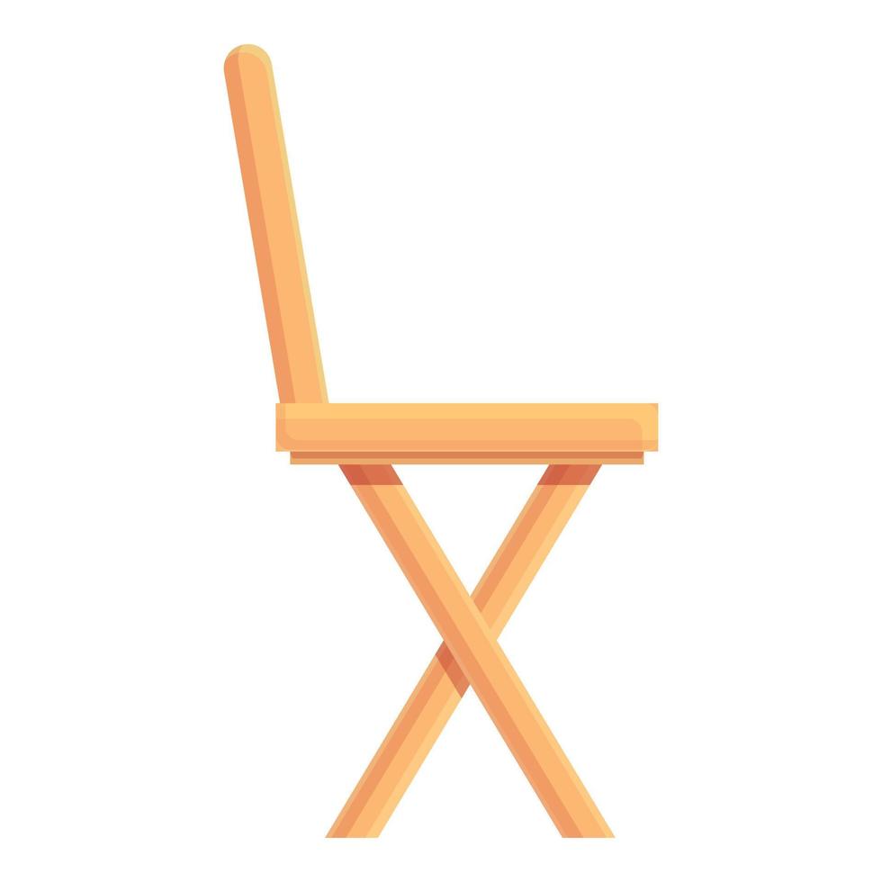 Hem trä stol ikon tecknad serie vektor. utomhus- möbel vektor