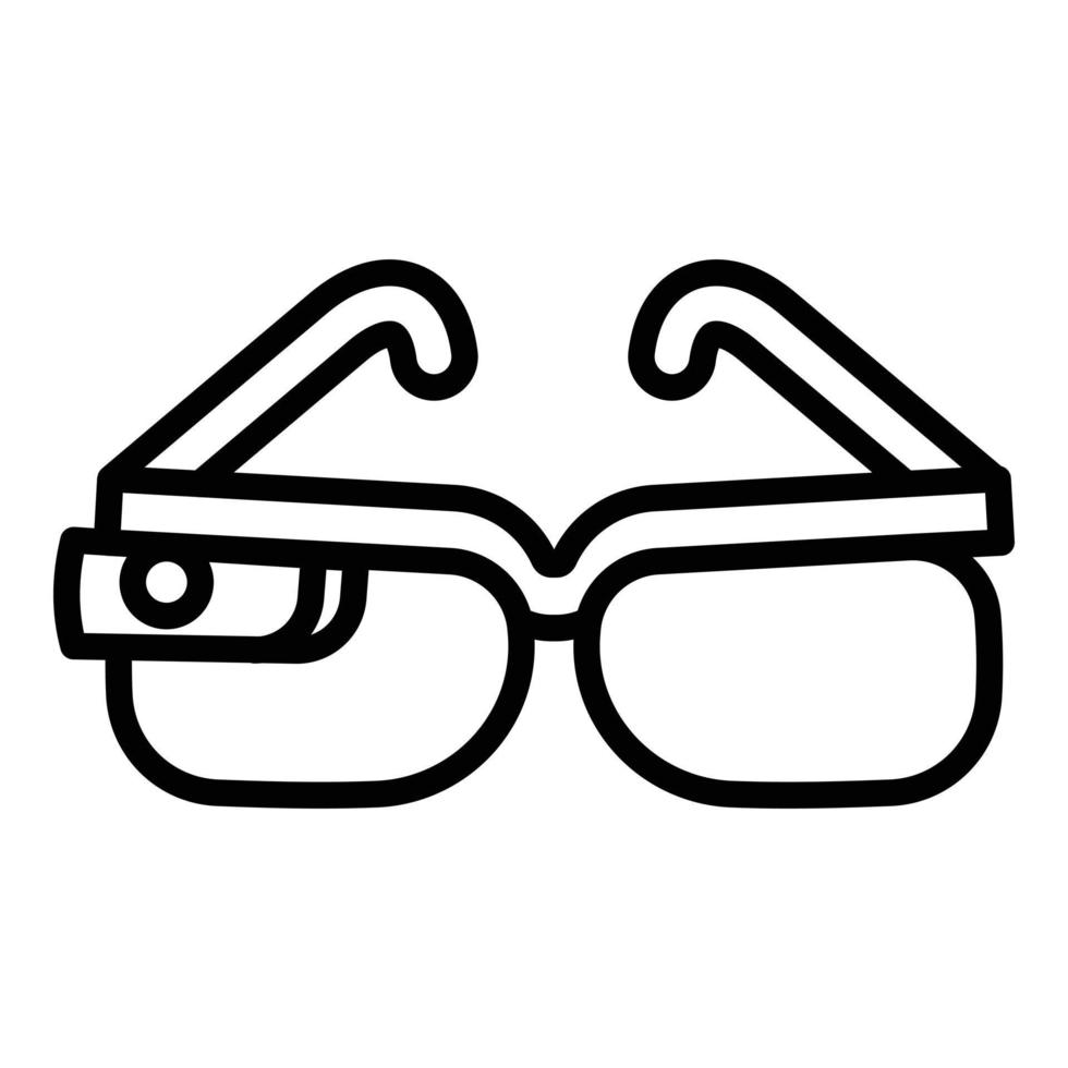 3d spel glasögon ikon, översikt stil vektor