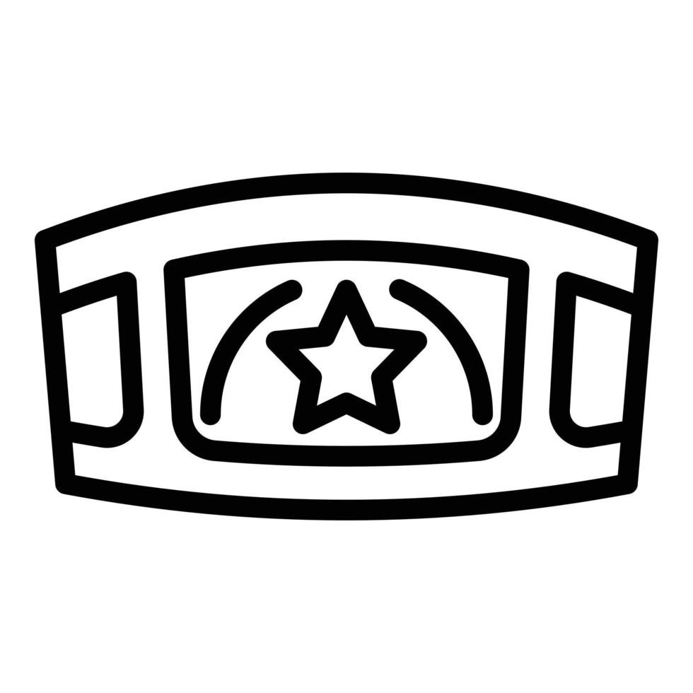 Boxgürtel-Symbol, Umrissstil vektor