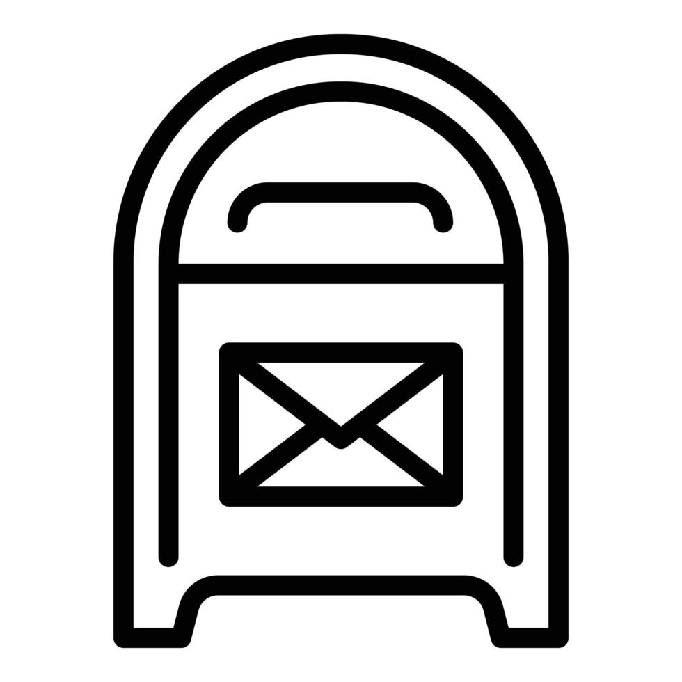 City Street Mailbox-Symbol, Outline-Stil vektor