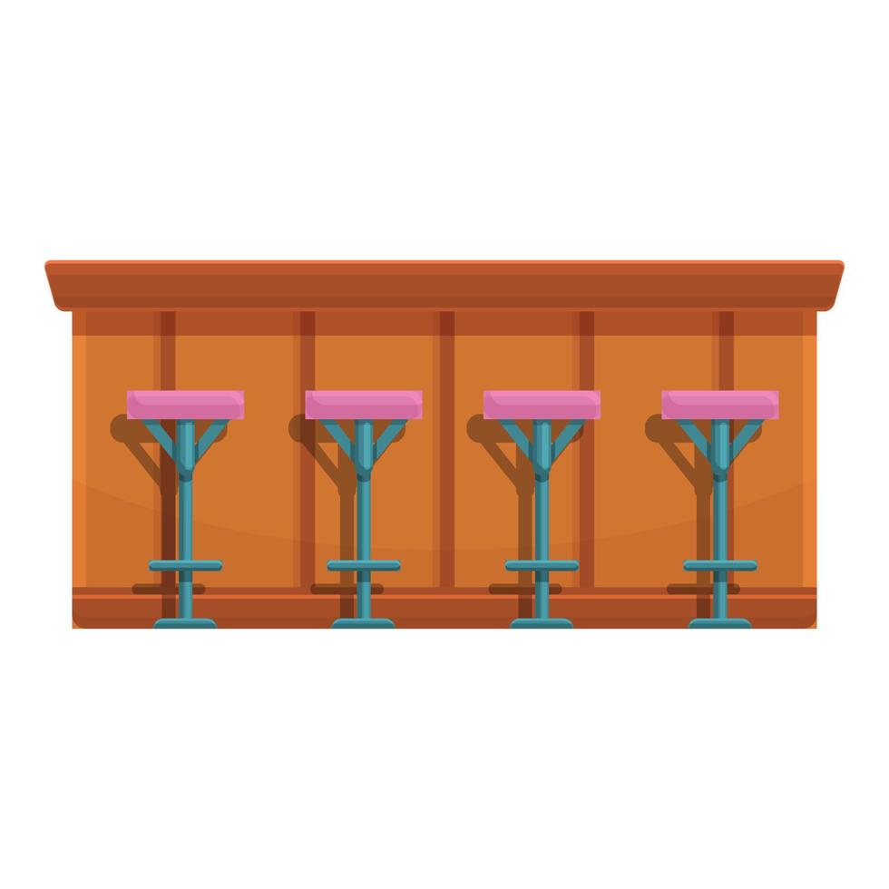 Stuhl Bar Theke Symbol, Cartoon-Stil vektor