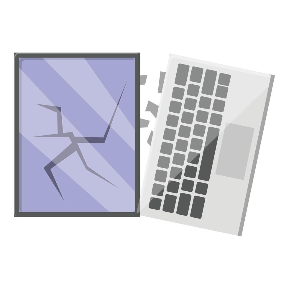 Teile Laptop-Reparatur-Symbol, Cartoon-Stil vektor