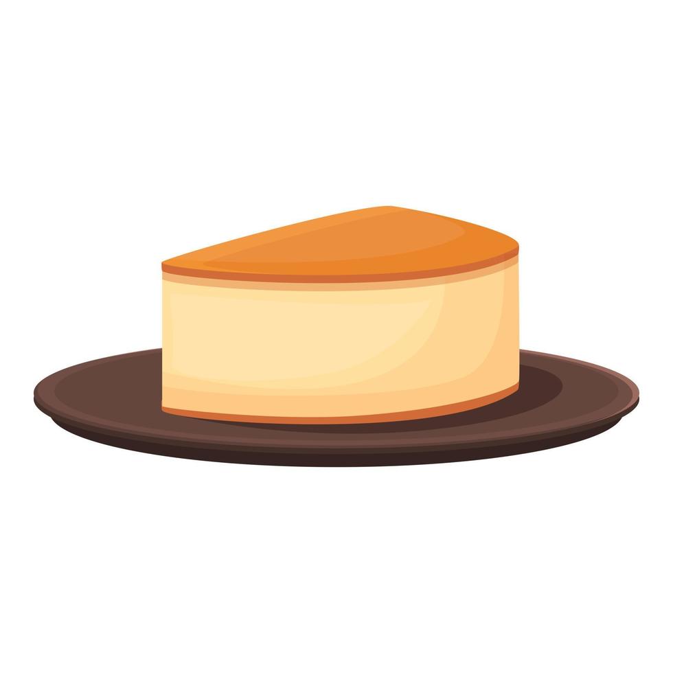 cheesecake ikon tecknad serie vektor. mat maträtt vektor