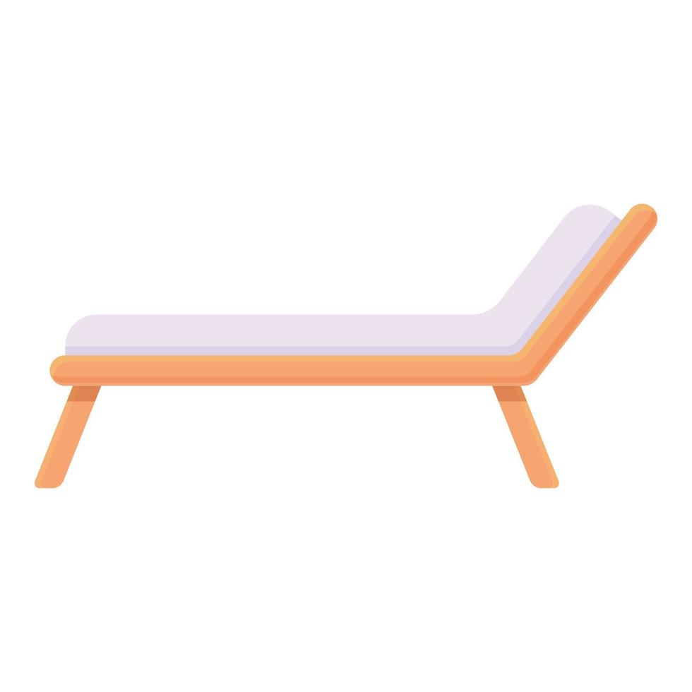 Chaiselongue-Symbol Cartoon-Vektor. Strandstuhl vektor