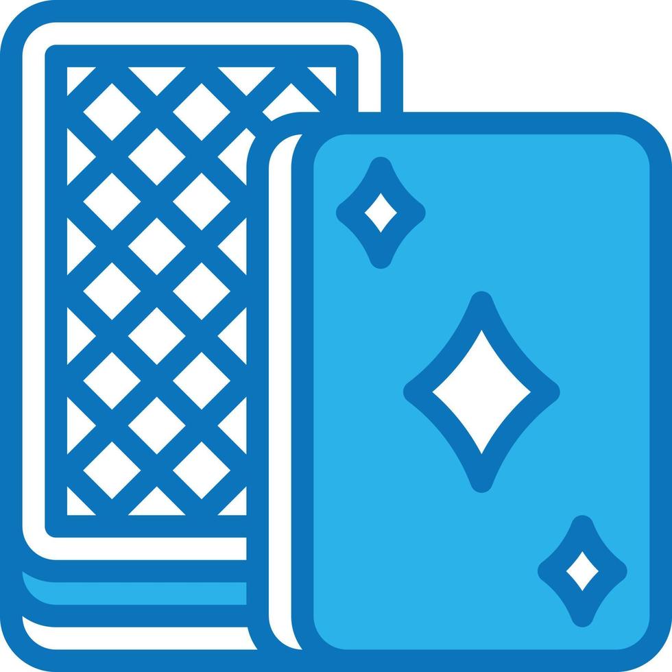 poker kort spel spelar underhållning - blå ikon vektor