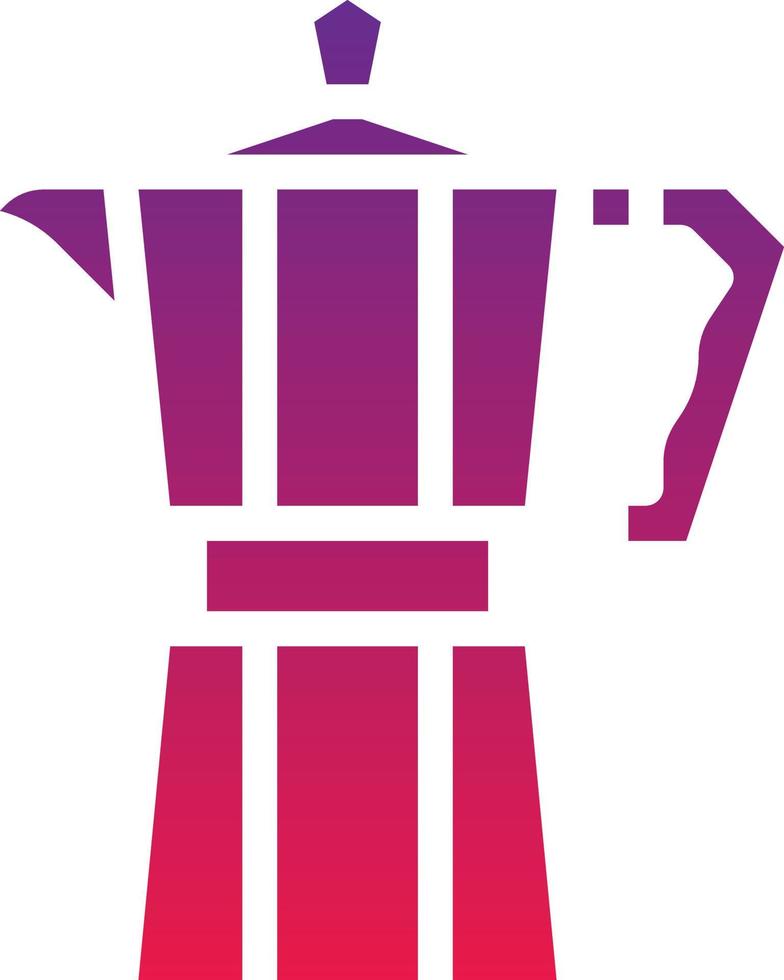 moka pott kaffe Kafé restaurang - fast lutning ikon vektor