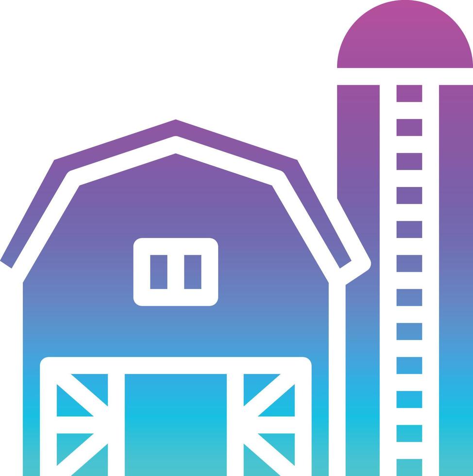 Scheune Farm Crop Farmer Building - Solid Gradient Icon vektor