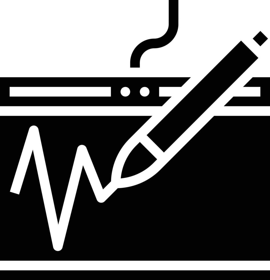 Tablet-Stift schreiben Computerzubehör - solides Symbol vektor