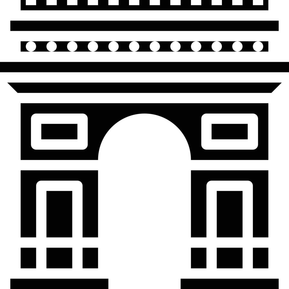 der arc de triomphe paris frankreich wahrzeichengebäude - festes symbol vektor