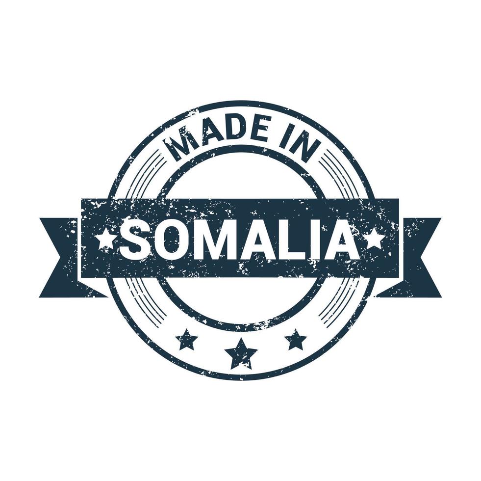 tillverkad i somalia stämpel design vektor