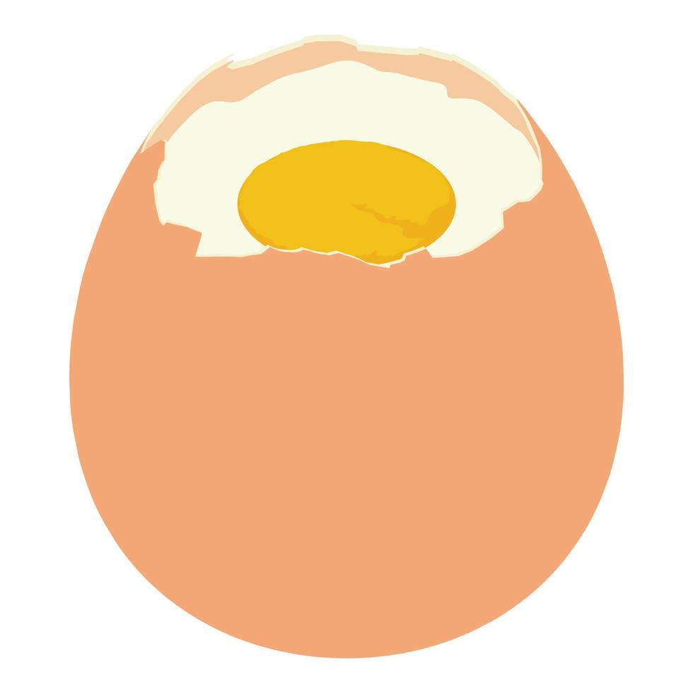 Symbol für frisch gekochtes Ei, isometrischer Stil vektor