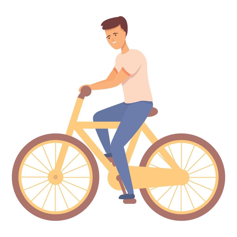 cykel Träning ikon tecknad serie vektor. unge utbildning vektor