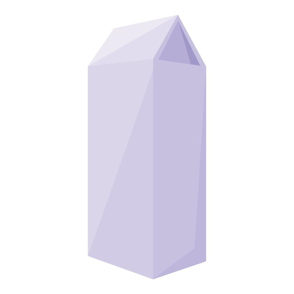mjölk tetrapack ikon, tecknad serie stil vektor