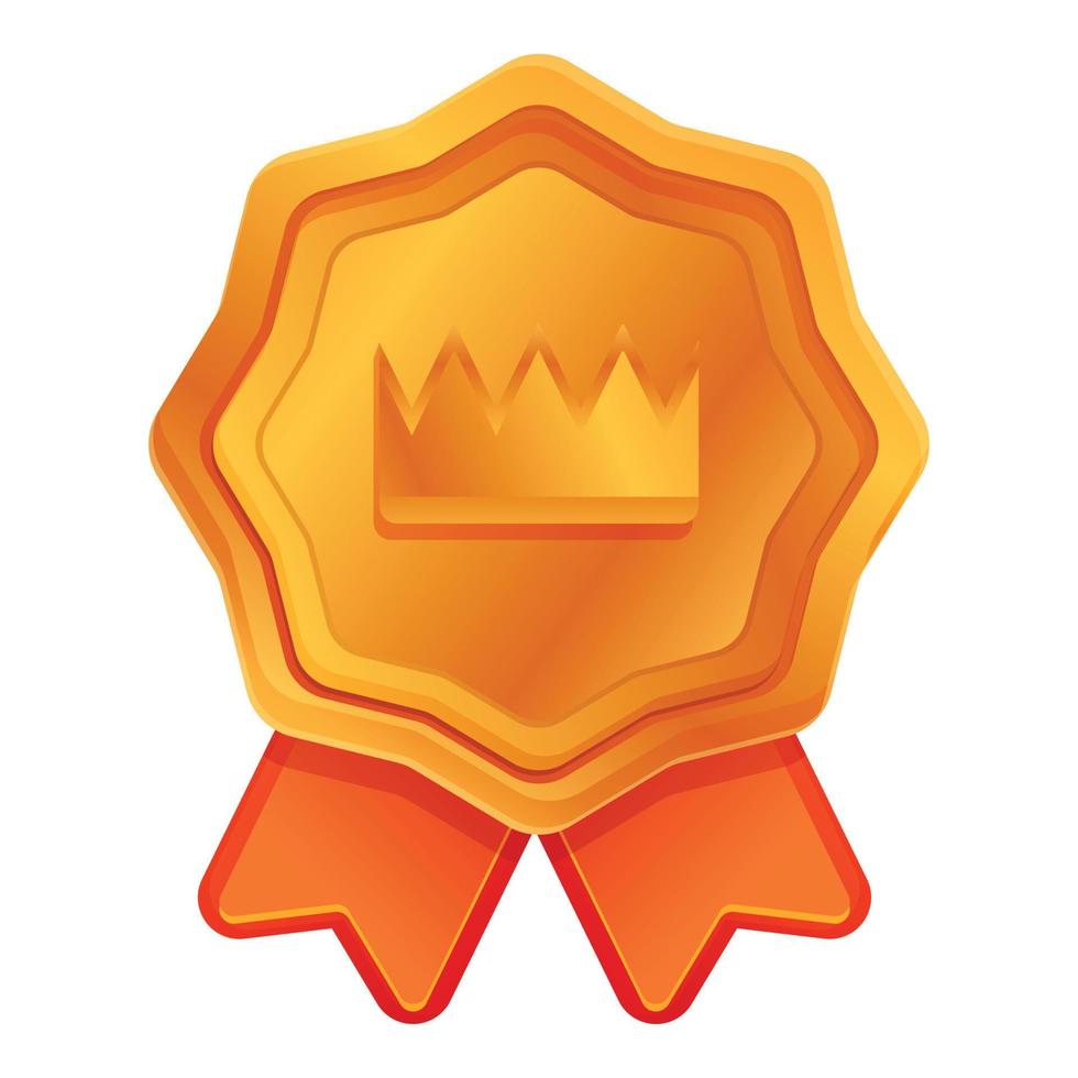 Ranking-Krone-Emblem-Symbol, Cartoon-Stil vektor