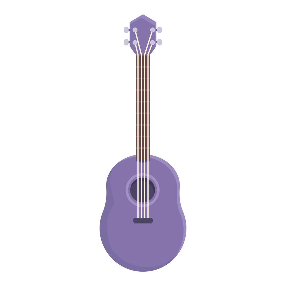 dekorerad ukulele ikon tecknad serie vektor. söt instrument vektor