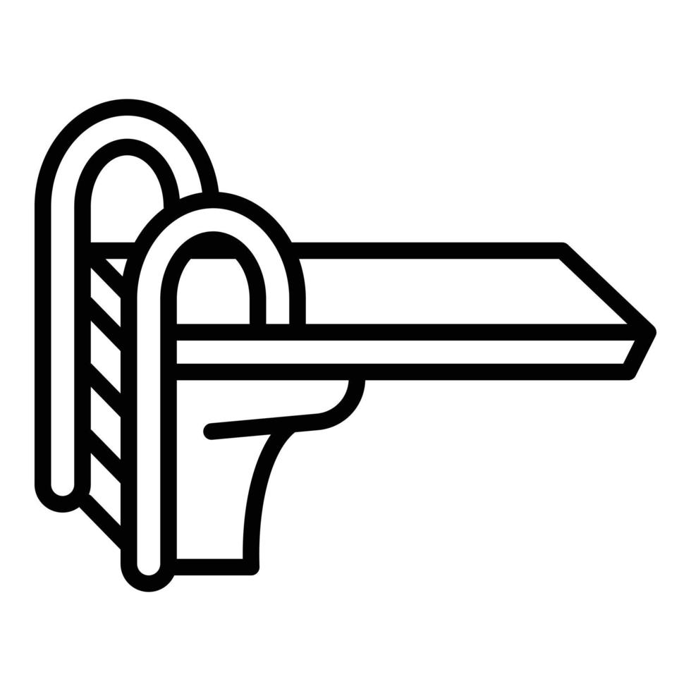Pool-Sprungbrett-Symbol, Umrissstil vektor