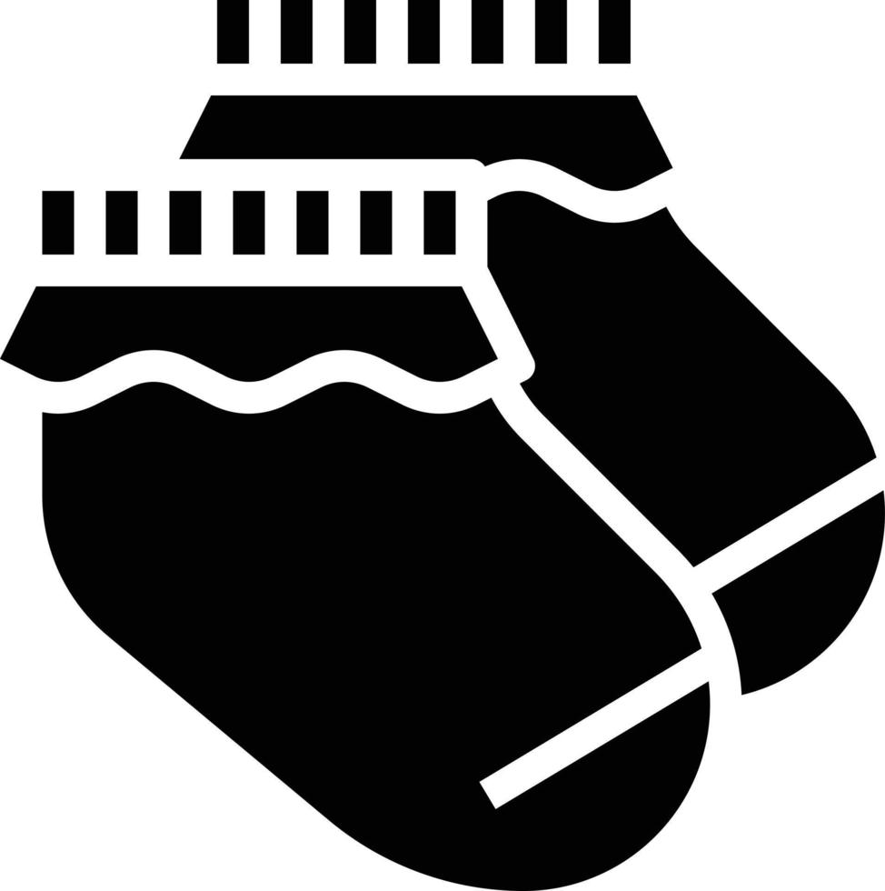 Socken Kleidung Fuß Babyzubehör - solides Symbol vektor