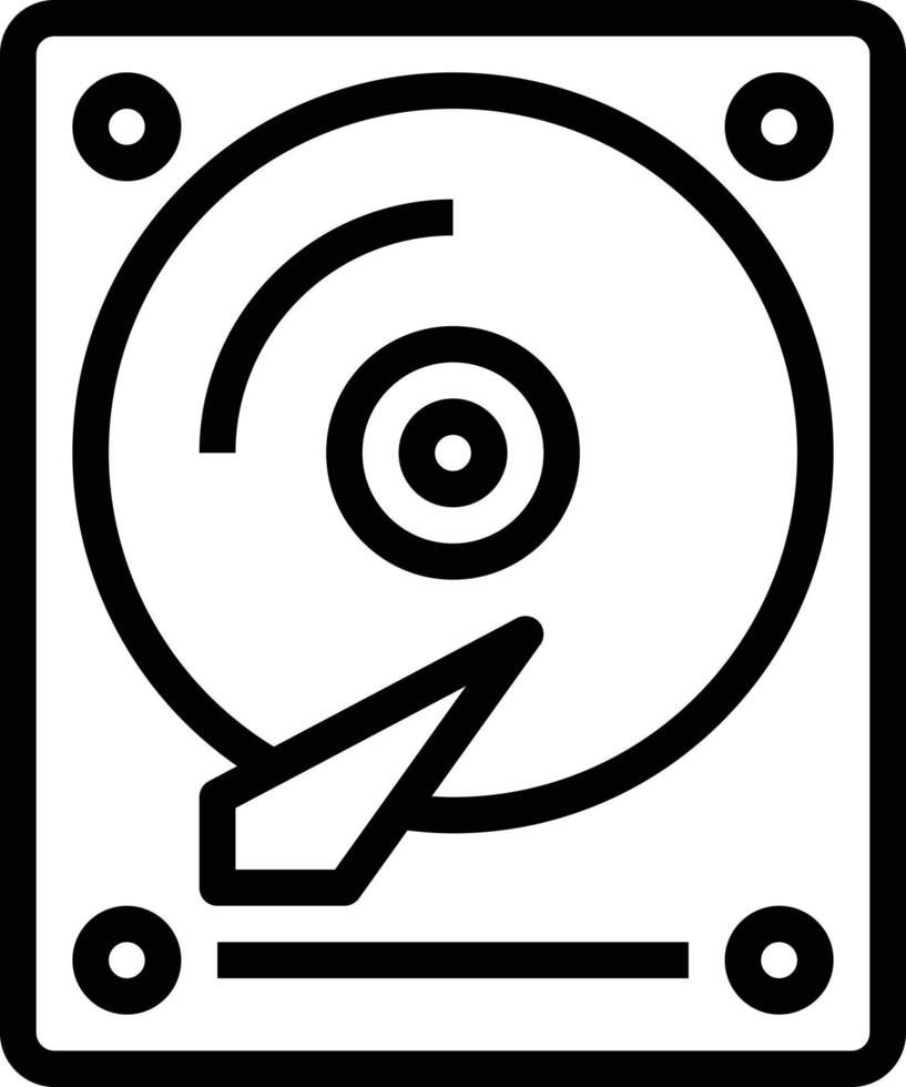 Festplattenspeicherdateien Computerzubehör - Gliederungssymbol vektor