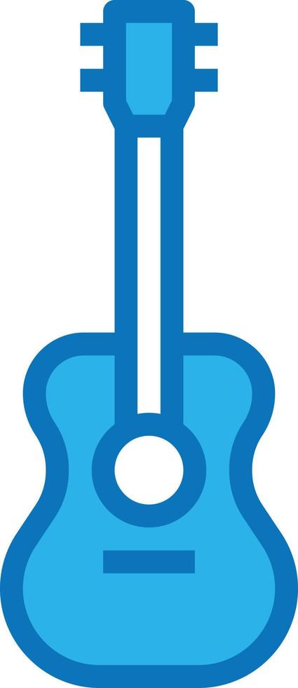 gitarre musikinstrument musical besaitet - blaues symbol vektor