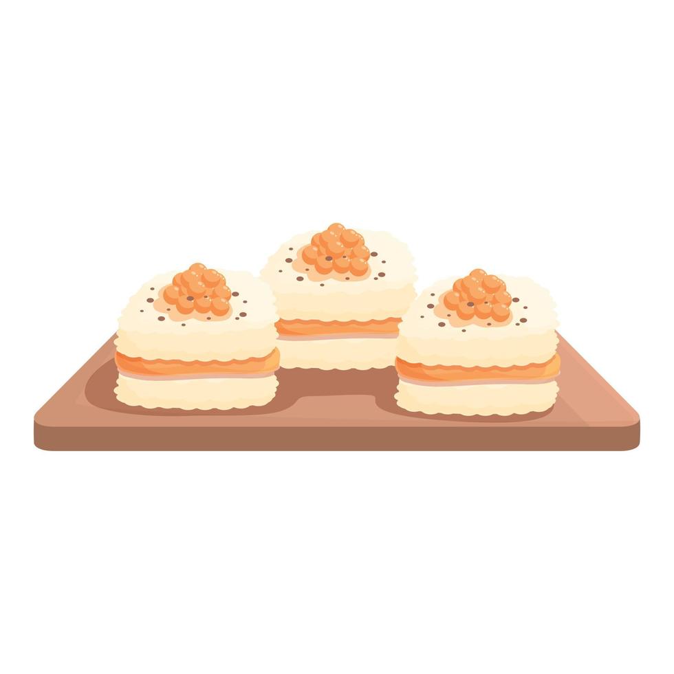 Kaviar-Sushi-Symbol Cartoon-Vektor. japanisches essen vektor