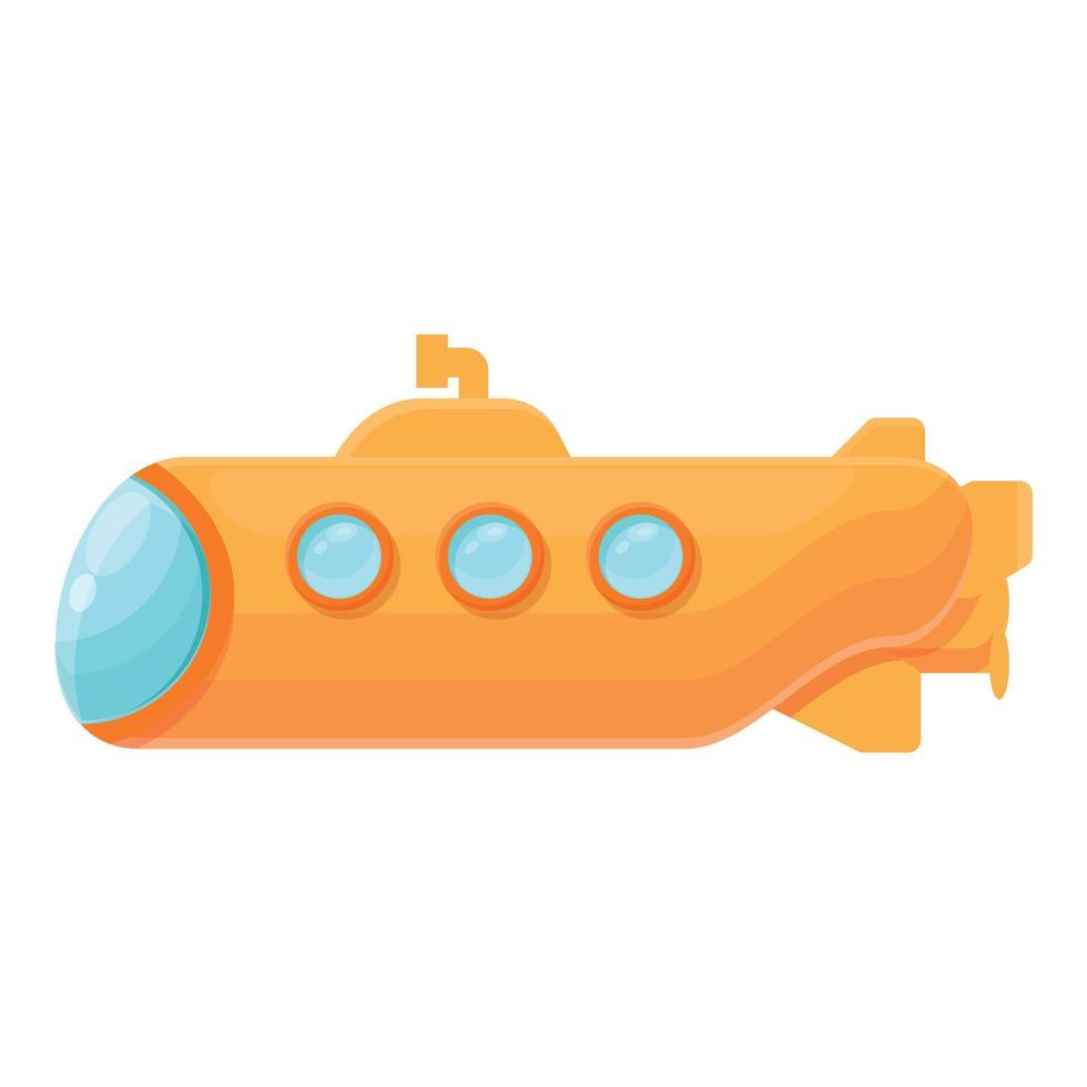 Ozean-U-Boot-Symbol, Cartoon-Stil vektor