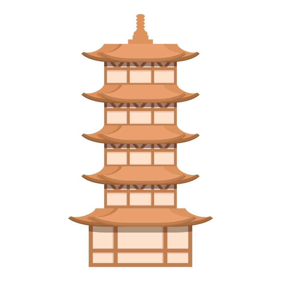Kina pagod ikon tecknad serie vektor. asiatisk hus vektor