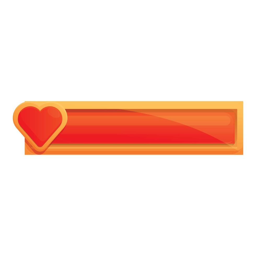 röd hjärta läser in ikon, tecknad serie stil vektor