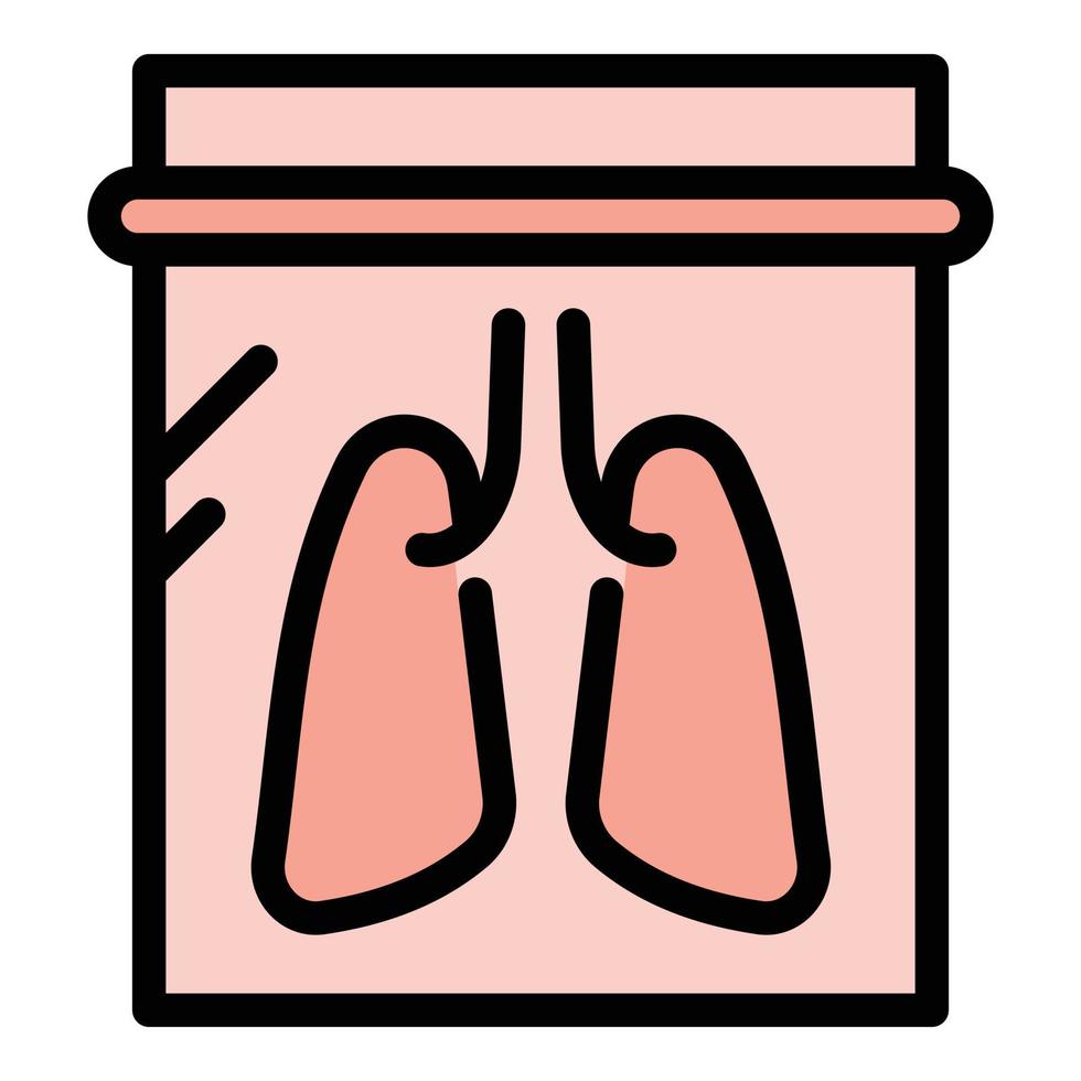 Lungenorganspender Symbol Umrissvektor. medizinische Spende vektor