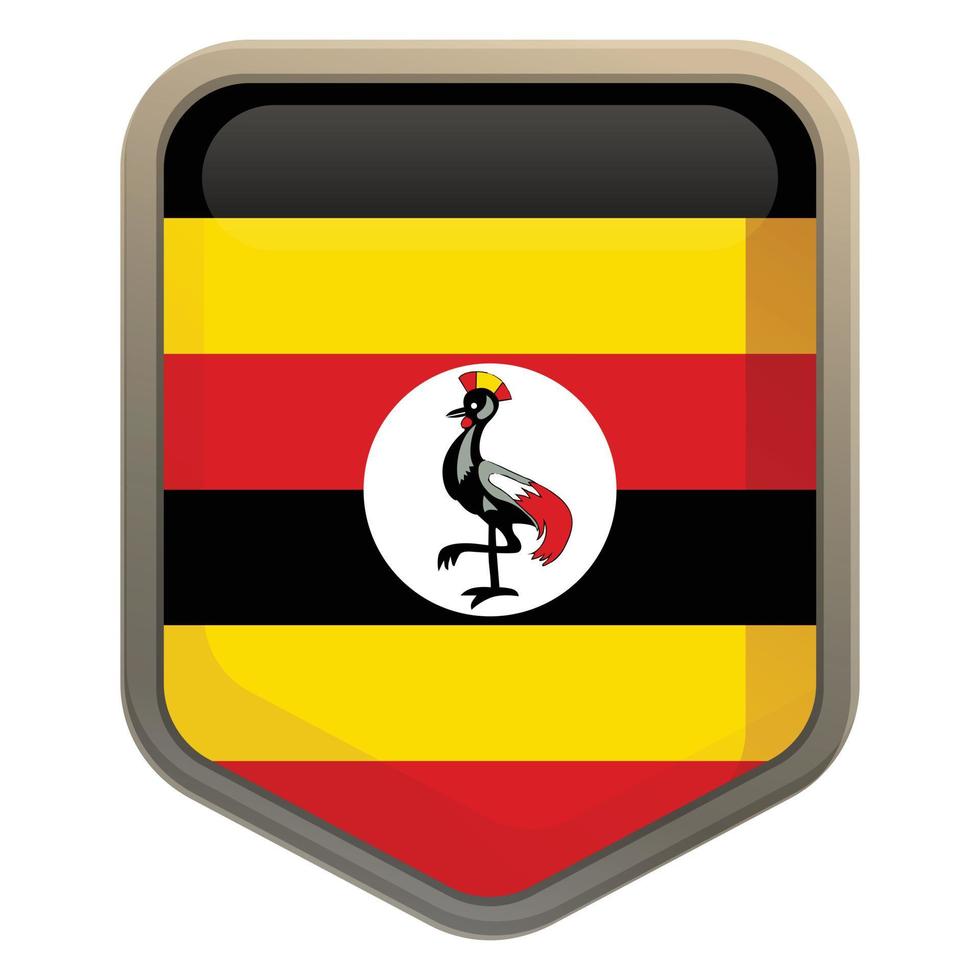 logo emblem uganda symbol cartoon vektor. Flagge Tag vektor