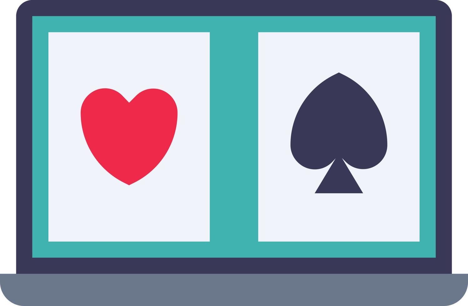 uppkopplad kort kasino hasardspel poker - platt ikon vektor