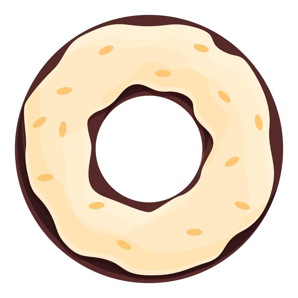 Köstlicher Donut-Symbol-Cartoon-Vektor. Sahne essen vektor