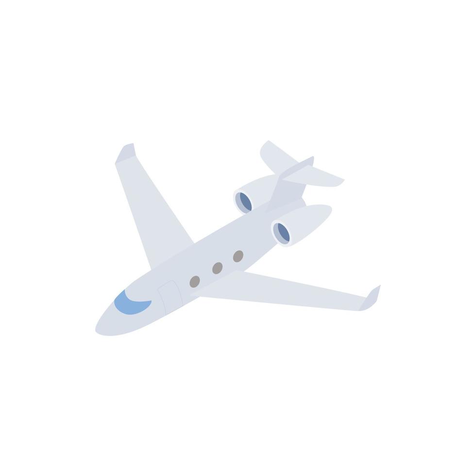 Symbol für Passagierflugzeug, isometrischer 3D-Stil vektor