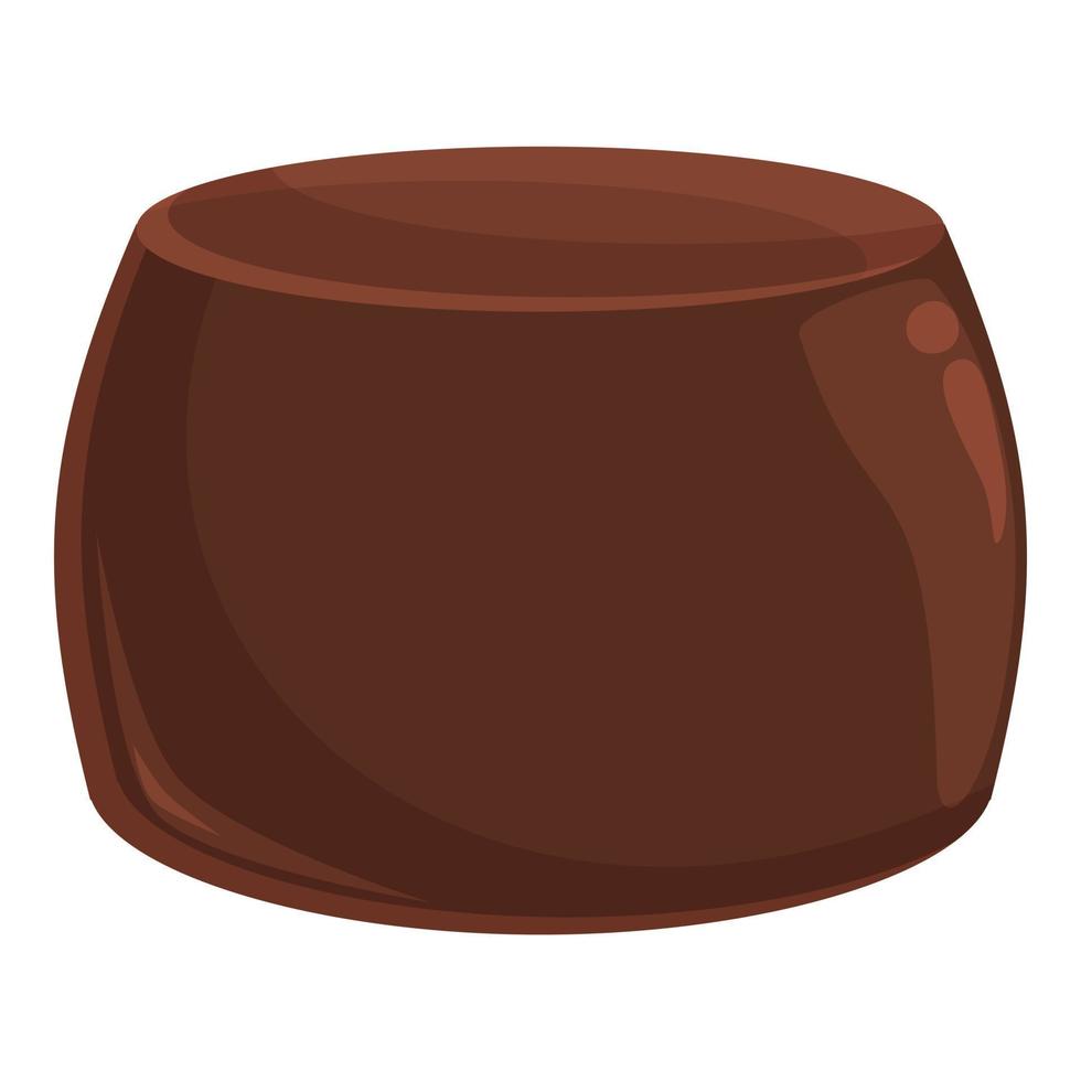 dunkler kakao symbol cartoon vektor. Süßigkeit Stück vektor