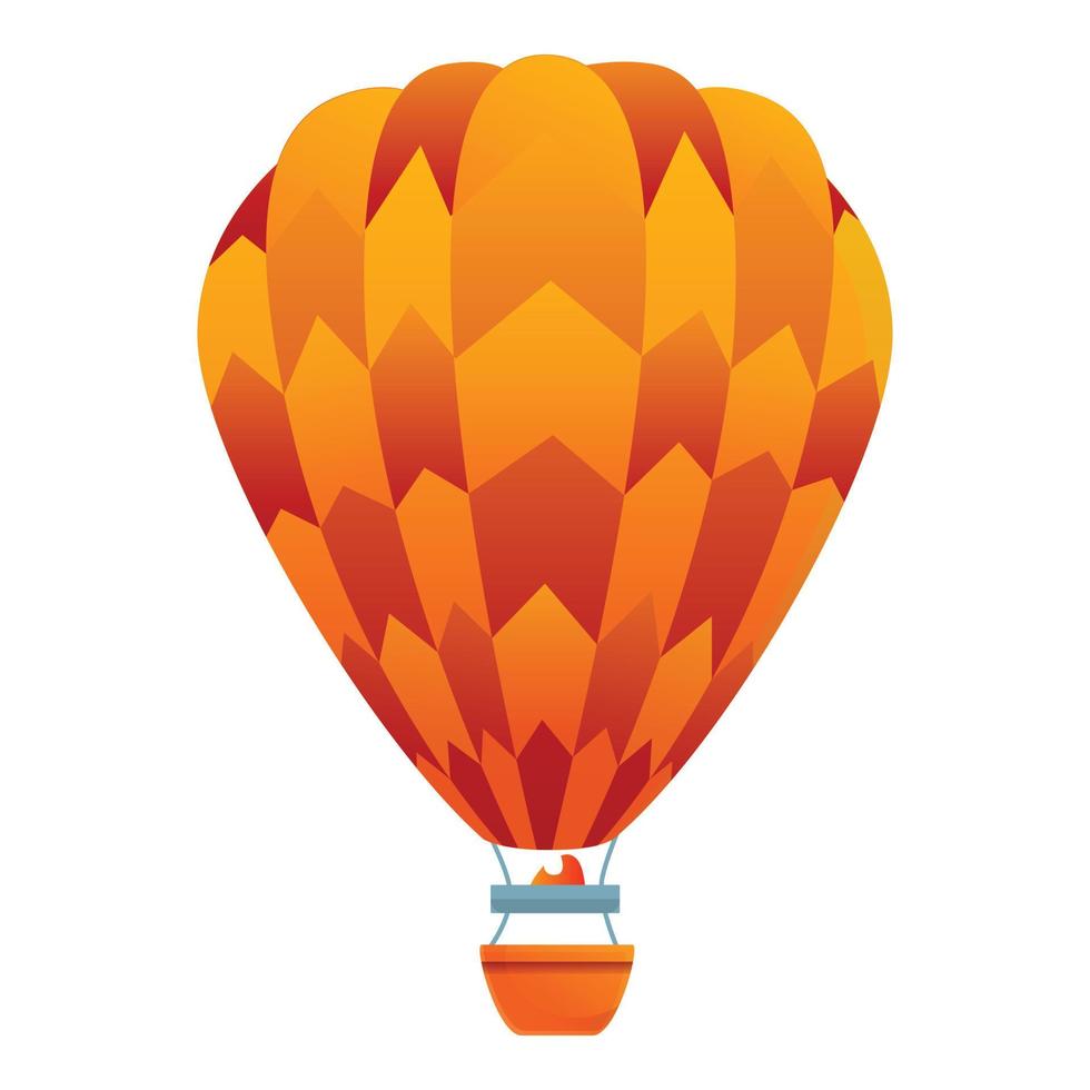 Orange Luftballon-Symbol, Cartoon-Stil vektor