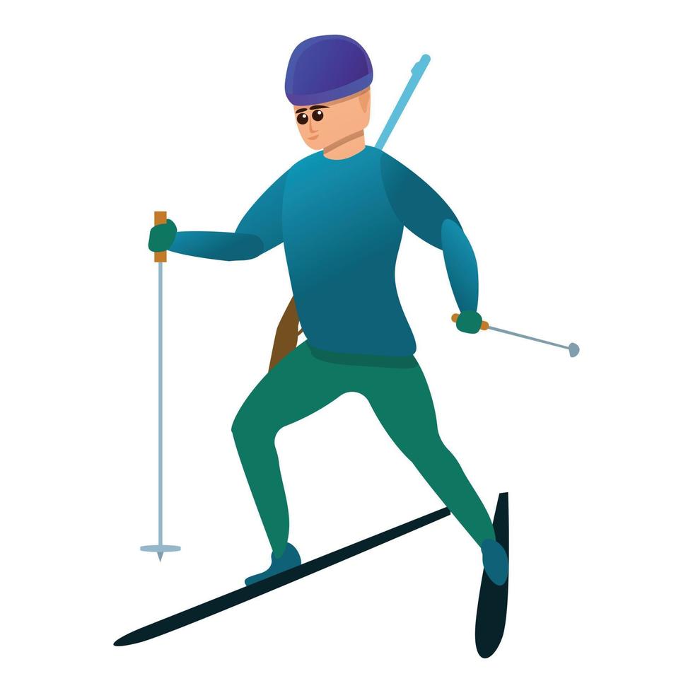 Biathlon-Sport-Ikone, Cartoon-Stil vektor