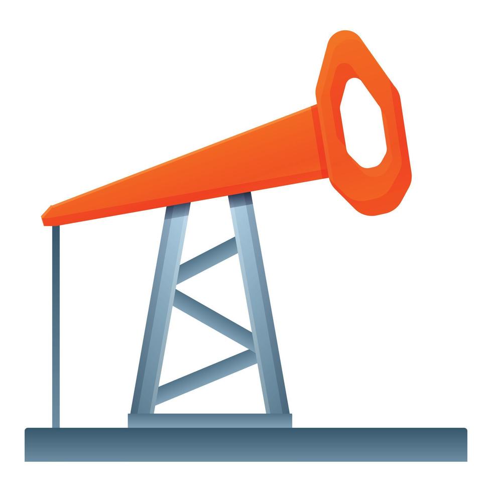 Symbol für Metallurgie-Ölturm, Cartoon-Stil vektor