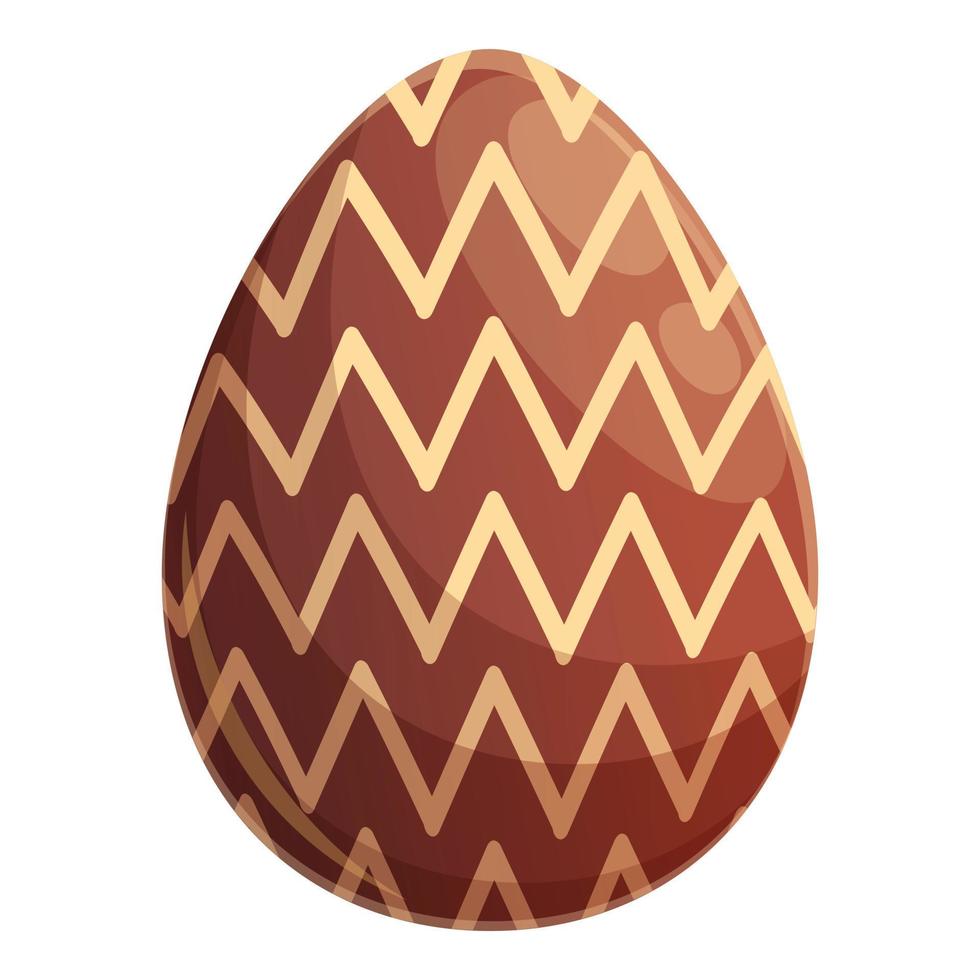 sicksack- choklad ägg ikon tecknad serie vektor. mörk godis vektor