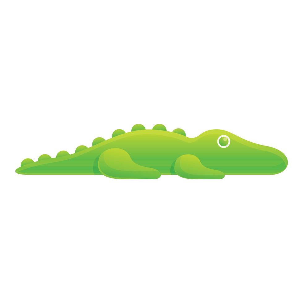 alligator bad leksak ikon, tecknad serie stil vektor