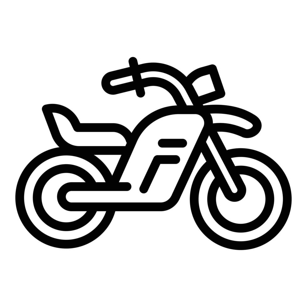 gata cykel ikon, översikt stil vektor