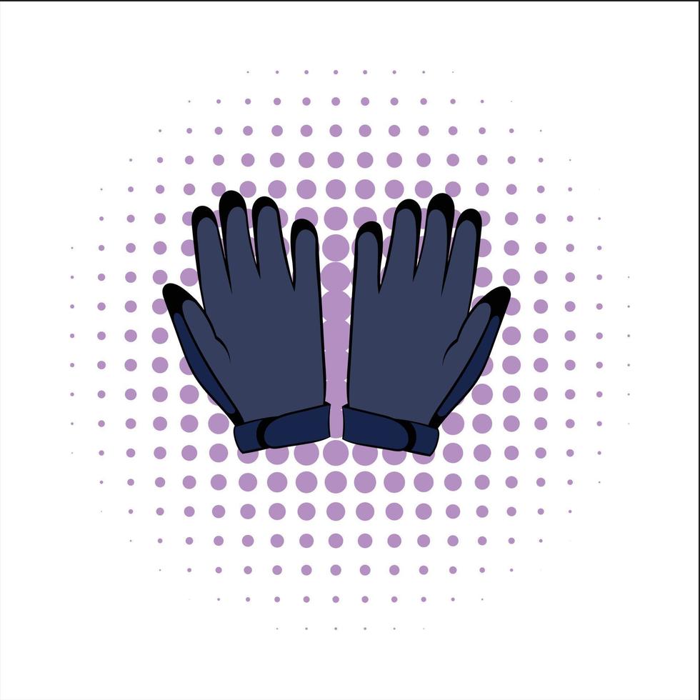 Handschuhe-Comic-Symbol vektor