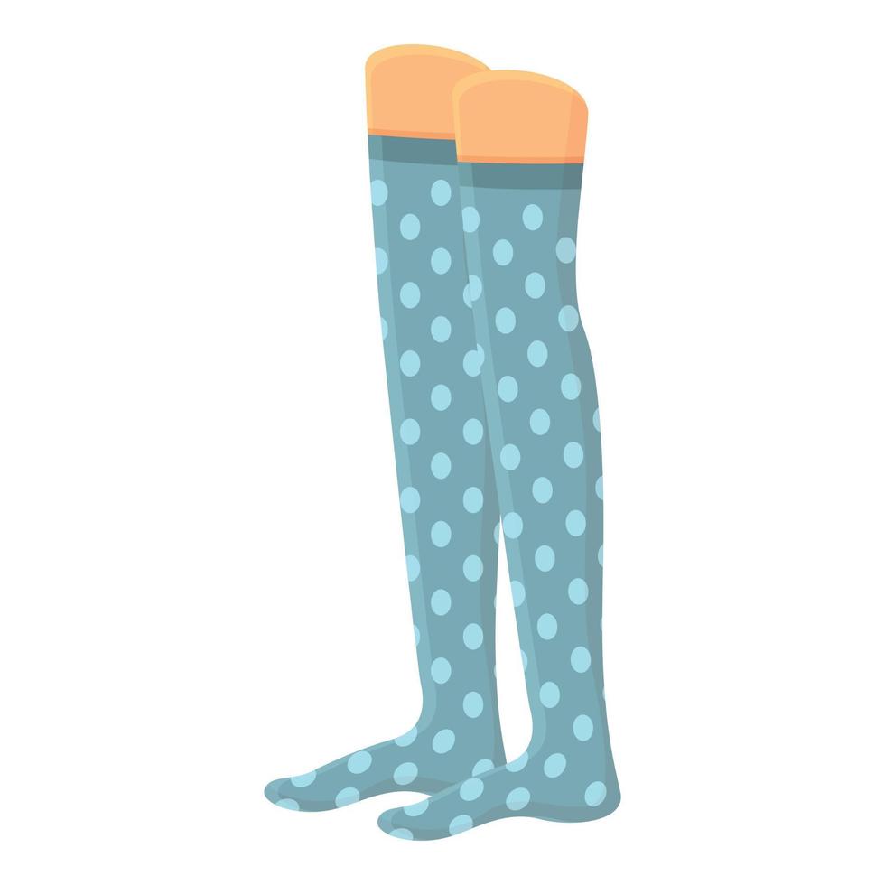 blau gepunktete Socke Symbol Cartoon-Vektor. Winterstrumpf vektor