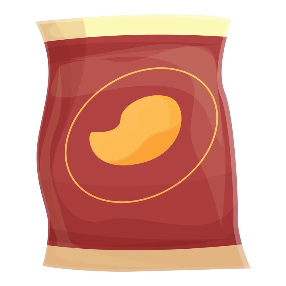 würzige Kartoffelchips Symbol Cartoon-Vektor. knuspriger Snack vektor